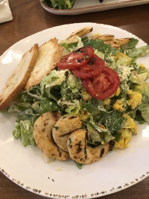 Delicious Caesar add vegan shrimp..kinda wished I went with tofu instead but it was still a great salad   at Truth & Tonic in Las Vegas