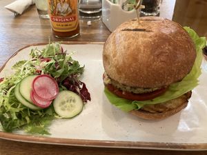 This is the lion’s mane crab sandwich. Delicious!!  at Truth & Tonic in Las Vegas