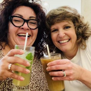 I had a delicious ice coffee w almond milk & my friend had the refreshing classic mojito   at Truth & Tonic in Las Vegas