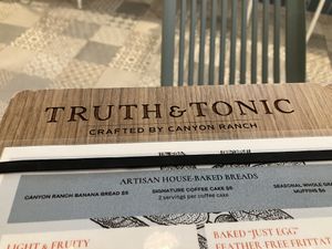 This is located inside the Canyon Ranch Resort of the Venetian and is on the second floor. You will need an elevator operator to give you clearance to go up if you are not a guest  at Truth & Tonic in Las Vegas