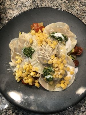 Split Pea & Mushroom Ravioli at Truth & Tonic in Las Vegas