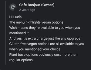  at Bonjour Cafe in Boston