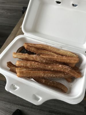 vegan churros at Loma House Vegetarian Express in Edmonton