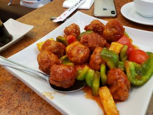 Sweet n sour at Loma House Vegetarian Express in Edmonton