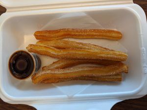 Churros - 2/5 - not worth it, very hard at Loma House Vegetarian Express in Edmonton