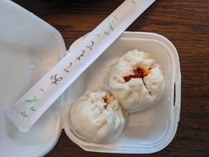 BBQ Buns - 3/5 - sweeter than expected at Loma House Vegetarian Express in Edmonton