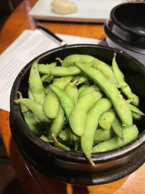 Edamame with yuzu. Pretty standard edamame    at kō än in Cary