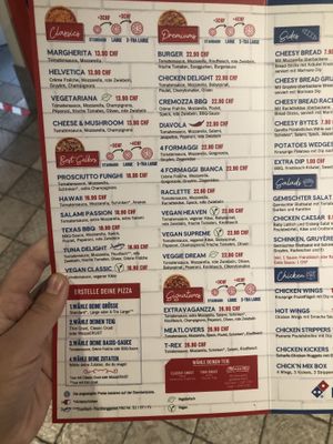 menu at Domino's Pizza - Neuwiesen in Winterthur