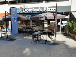 Exterior and outdoor seating at Domino's Pizza - Carouge in Geneva