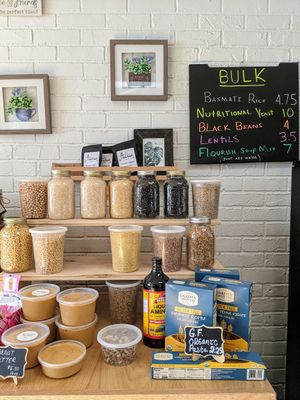 Bulk section at Flourish Cafe on Broadway in Lancaster