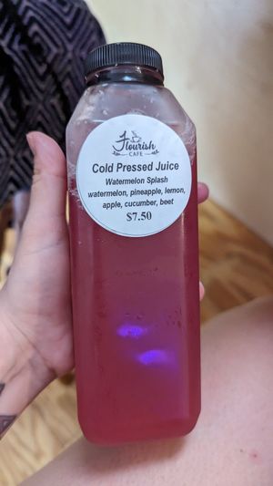 Juice at Flourish Cafe on Broadway in Lancaster