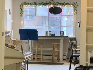 View from a bad table  at Flourish Cafe on Broadway in Lancaster