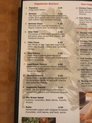 Most starters are vegan, just ask at Mantra Indian Cuisine & Spirits in Davenport