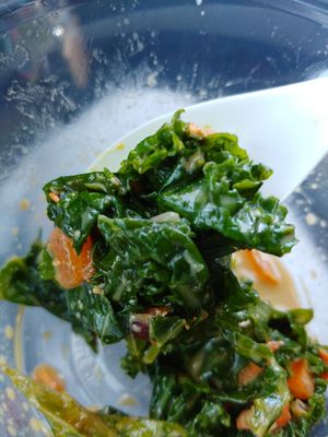 Deli Area: Kale Salad at West Village Market and Deli in Asheville