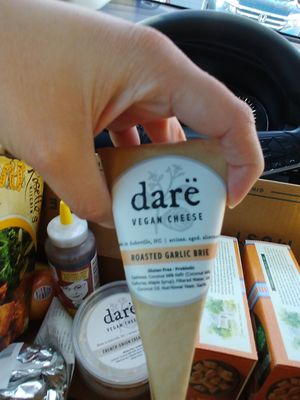 Local vegan cheese at West Village Market and Deli in Asheville