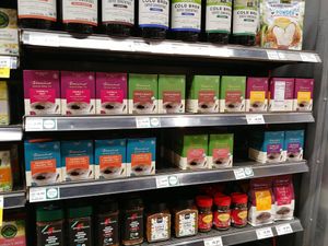 Teeccino options at West Village Market and Deli in Asheville