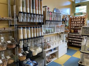 Bulk section  at West Village Market and Deli in Asheville