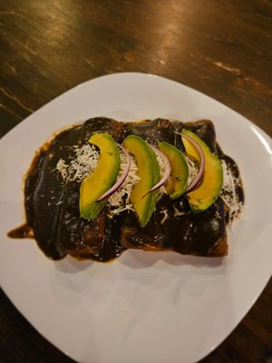 Portobello enchiladas at Paprika in San Miguel De Allende