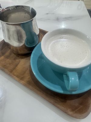 Chai latte with oat milk   at La Juiceria in Kuala Lumpur
