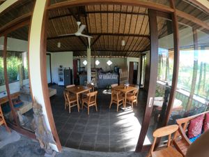 beautiful setting inside at Vegan Healing Garden in Ubud