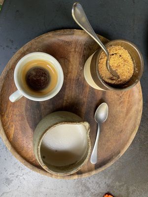 Espresso with oat milk  at Les Filles Cafè in Barcelona