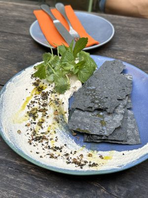 Greek style hummuss  at Les Filles Cafè in Barcelona