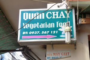 Look for this sign! at Quan Chay Khai Tam in Da Lat