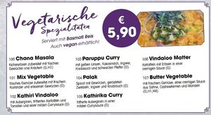 Veg*an options January 2020 at Singam's in Forst