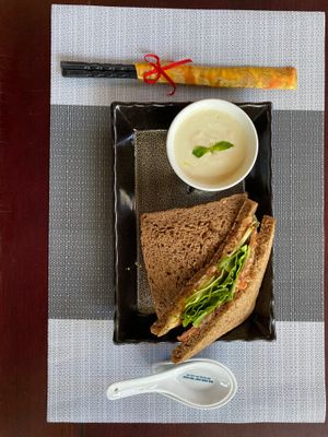 House Sandwich w/homemade mayonnaise(tofu) at Nhà Hàng Chay Tâm Châu in Da Nang