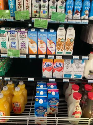 Dairy free milks and creamers.  at The Local Food Market in Tully