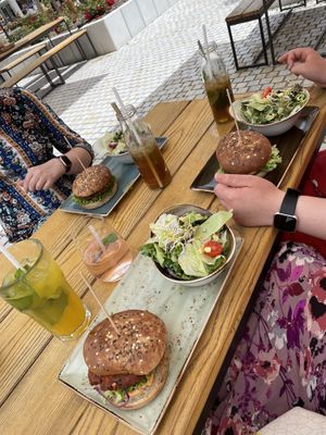 3 of the 6 vegan options  at Hans im Glück in Mannheim