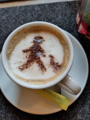 Cappuccino at Hans im Glück in Mannheim