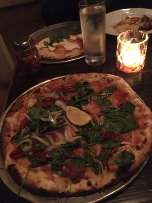 10/31/21 Mediterranean Retreat pie w/o feta at The Kaatskeller in Livingston Manor