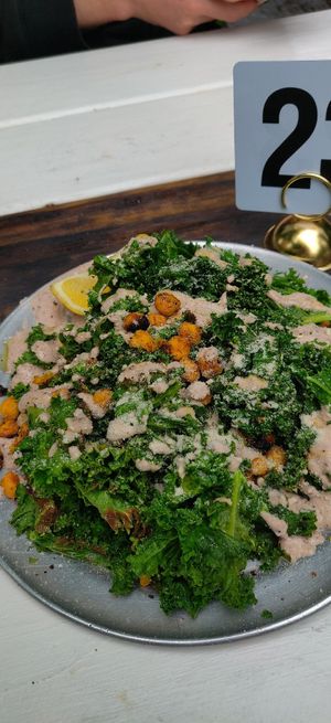 Caesar salad (vegan by default) at The Kaatskeller in Livingston Manor