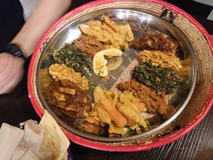 Vegan mixed platter at Afrika in Mannheim