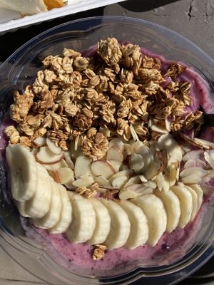 Berry granola smoothie bowl (highly recommend) at Feel Good Smoothie Bar and Cafe in Oneonta