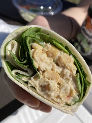Chickpea salad wrap  at Feel Good Smoothie Bar and Cafe in Oneonta