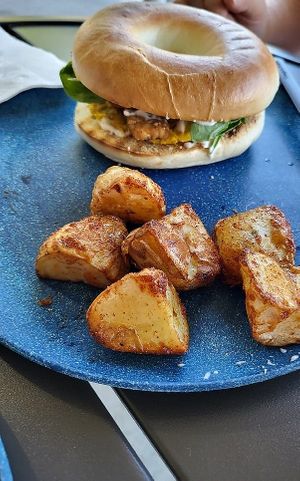 Feel Good breakfast sandwich  at Feel Good Smoothie Bar and Cafe in Oneonta