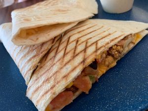 Buffalo cauliflower quesadilla   at Feel Good Smoothie Bar and Cafe in Oneonta