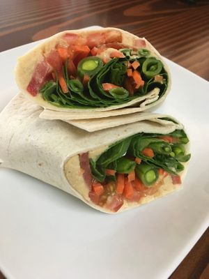 Hummus Veggie Wrap at Feel Good Smoothie Bar and Cafe in Oneonta