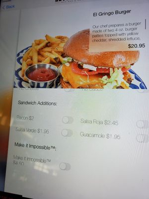Burger prices at IAH -El Premio - Terminal E in Houston
