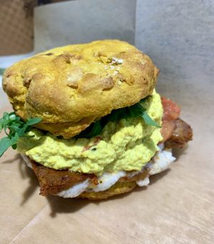 Pumpkin cheddar biscuit at Breads On Oak - Carondelet St in New Orleans