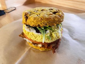 Pumpkin cheddar biscuit  at Breads On Oak - Carondelet St in New Orleans