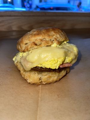 Biscuit Tower w/bacon YES ITS VEGAN 🌱   at Breads On Oak - Carondelet St in New Orleans