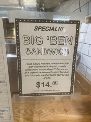 Big ‘Ben Sandwich (Special) Description.  at Breads On Oak - Carondelet St in New Orleans