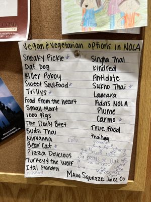 All Vegan Options in NOLA - supportive community   at Breads On Oak - Carondelet St in New Orleans