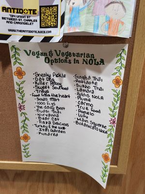 Vegan options in Nola at Breads On Oak - Carondelet St in New Orleans