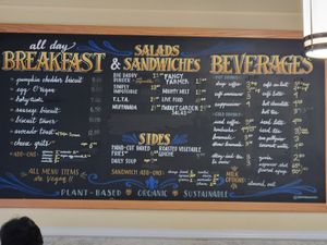 Board menu inside at Breads On Oak - Carondelet St in New Orleans
