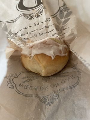 Lemon glazed with strawberry filling  at Breads On Oak - Carondelet St in New Orleans