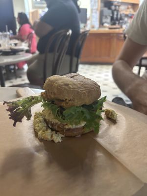 Pumpkin cheddar biscuit sandwich  at Breads On Oak - Carondelet St in New Orleans